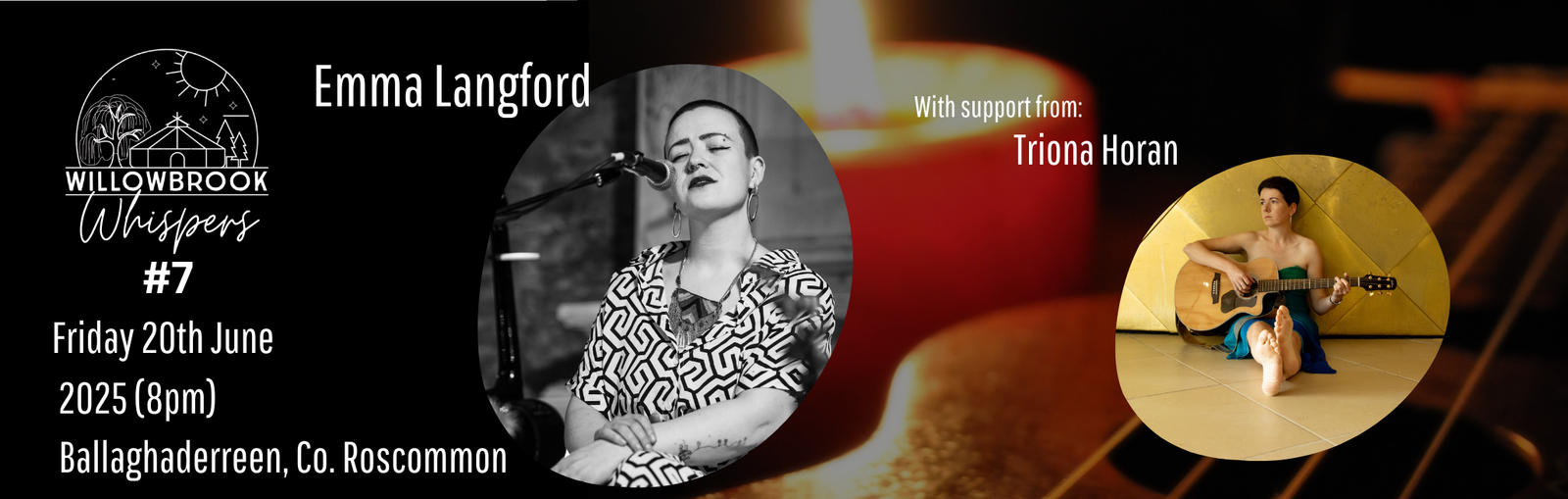 Emma Langford  performs at Willowbrook Whispers #7 with support from Tríona Horan