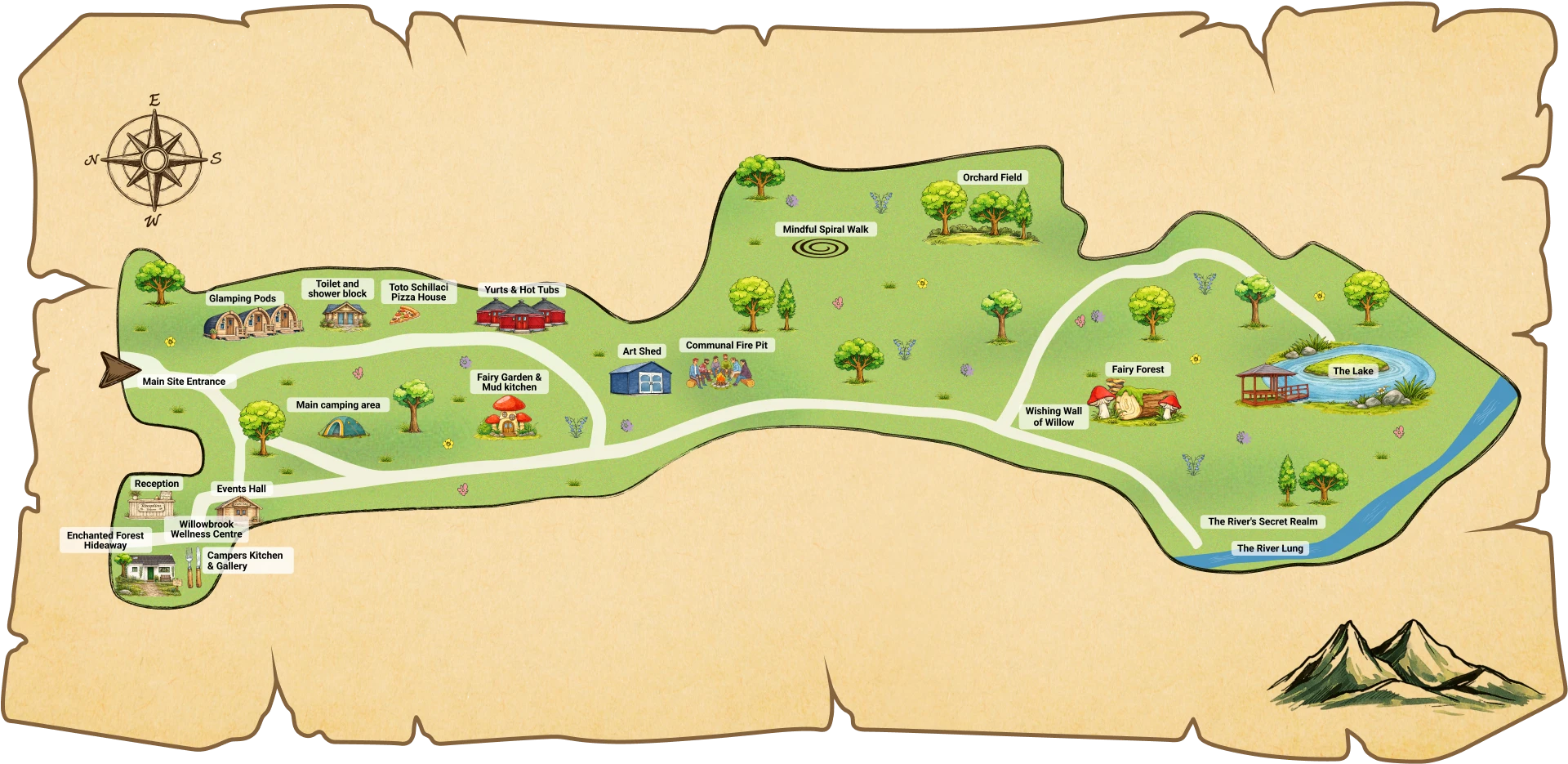 Willowbrook Glamping & Hideaways Interactive Map
